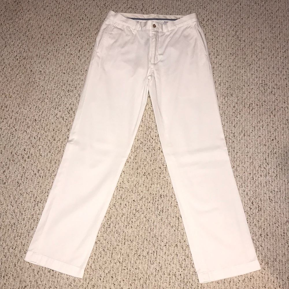 white ralph lauren cotton dress pants